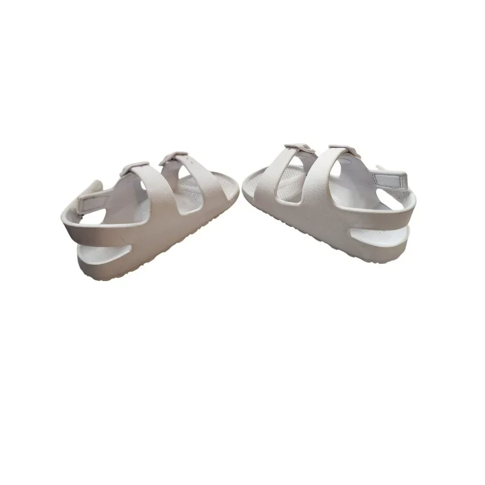 Harper Canyon White Double-Buckle Sandals For Kids Size 11 Adjustable Straps